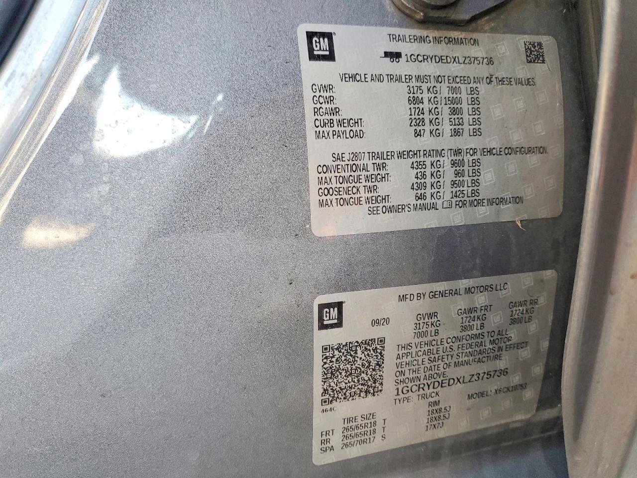 2020 Chev Silverado