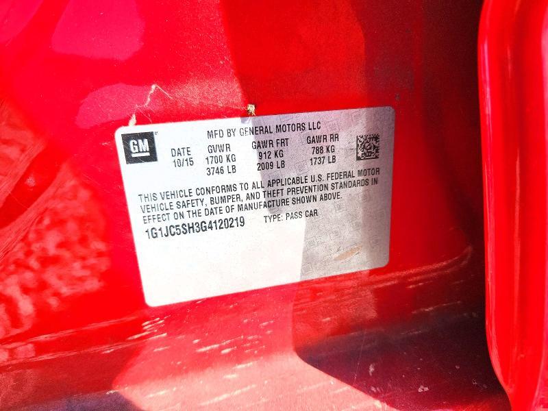 2016 Chevrolet Sonic lt