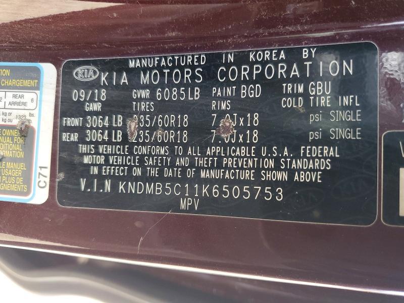 2019 KIA Sedona ex
