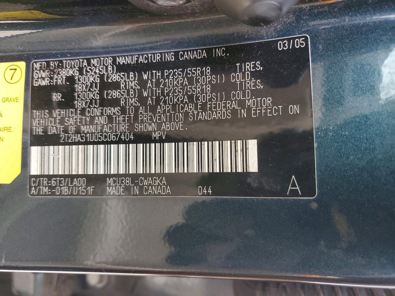 2005 Lexus Rx 330 Base