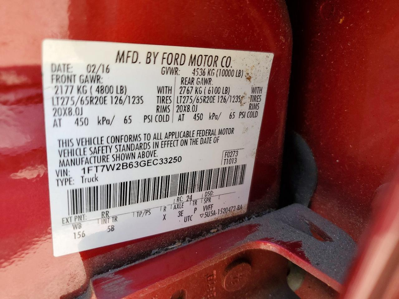 2016 Ford F250 Super Duty