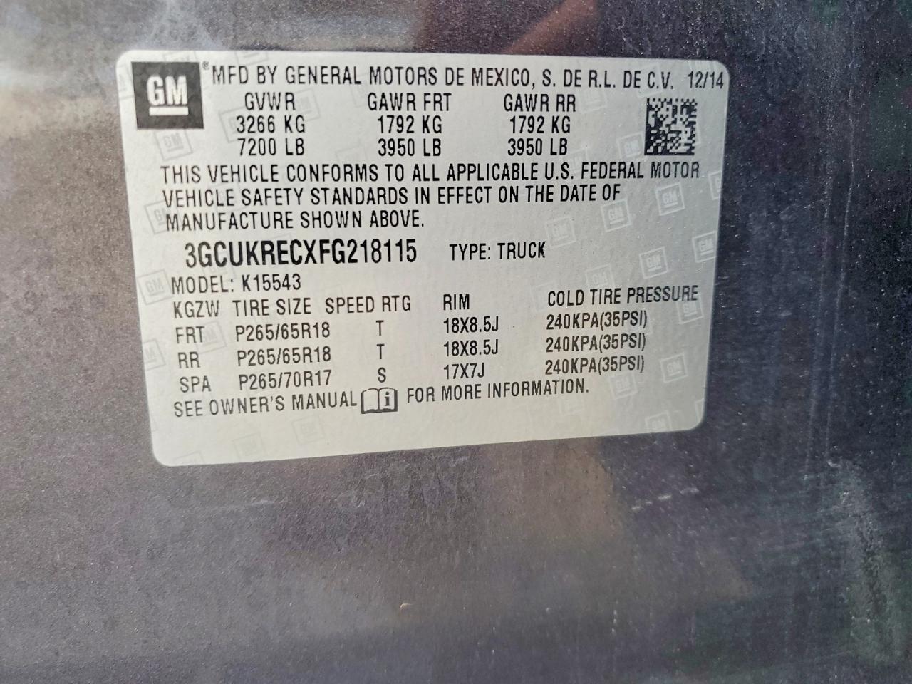 2015 Chevrolet Silverado K1500 LT