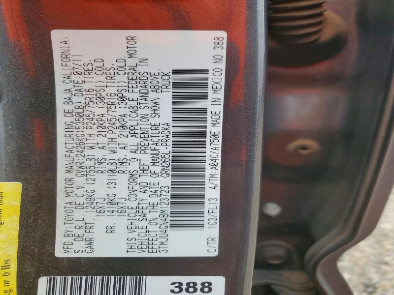 2011 Toyota Tacoma Prerunner V6