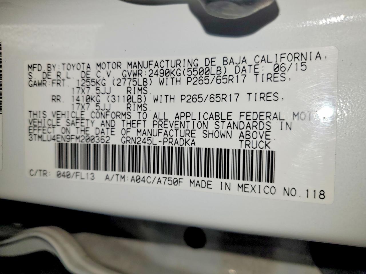 2015 Toyota Tacoma V6