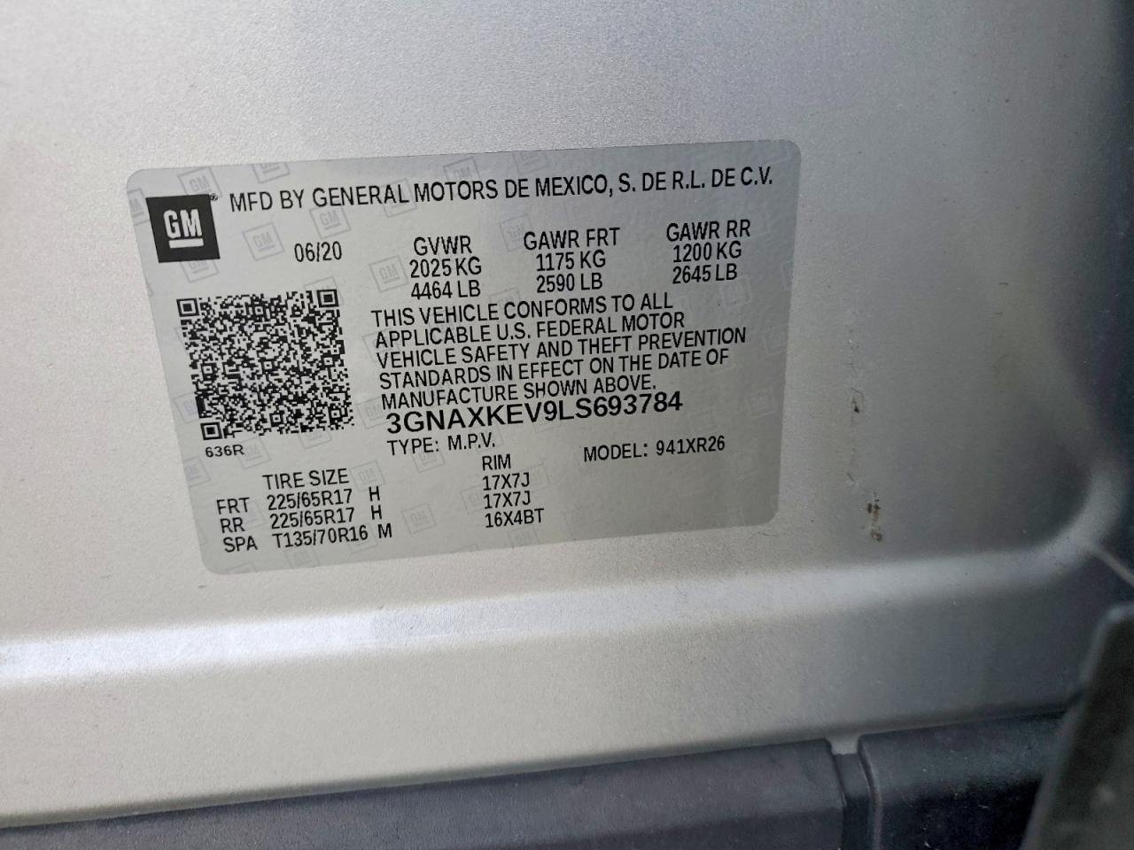 2020 Chevrolet Equinox lt