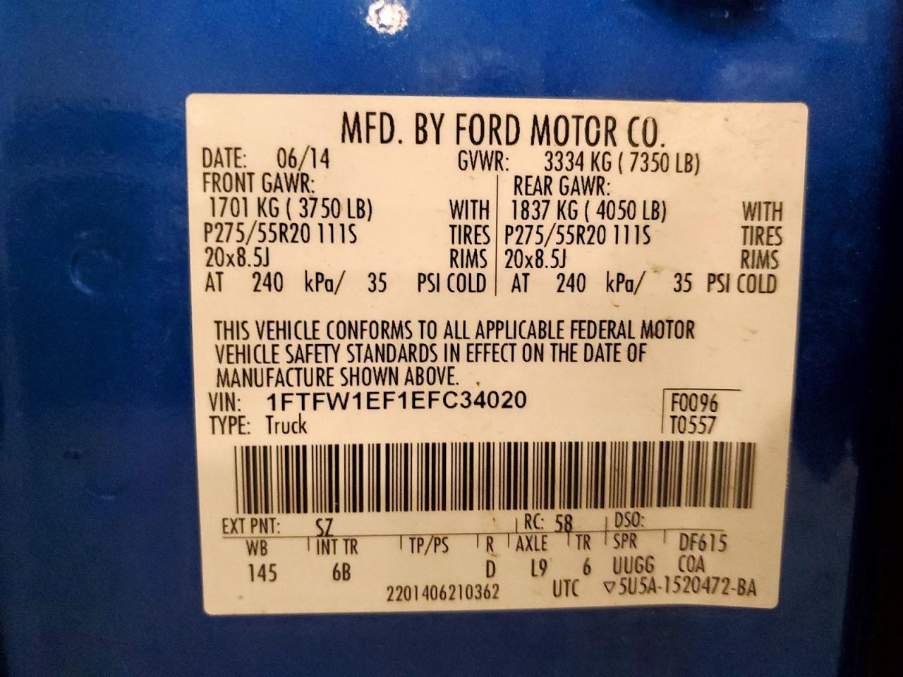 2014 Ford F150 Supercrew