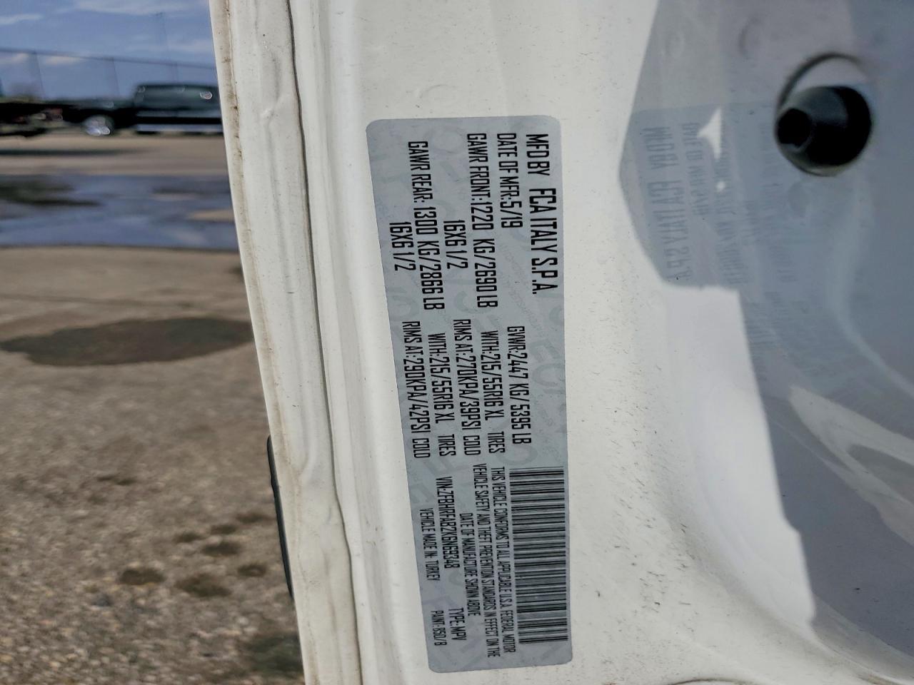 2019 Dodge RAM Promaster City Utility / Service Van