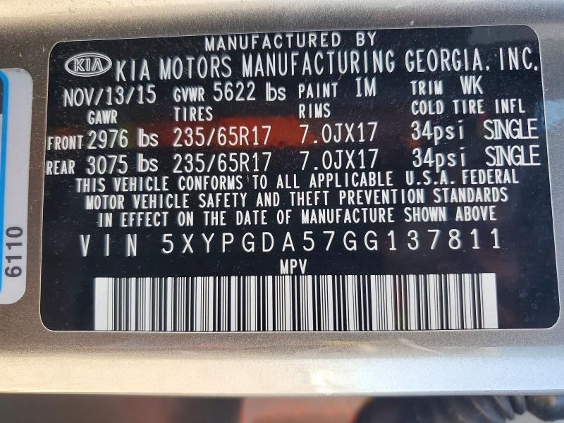 2016 KIA Sorento lx V6