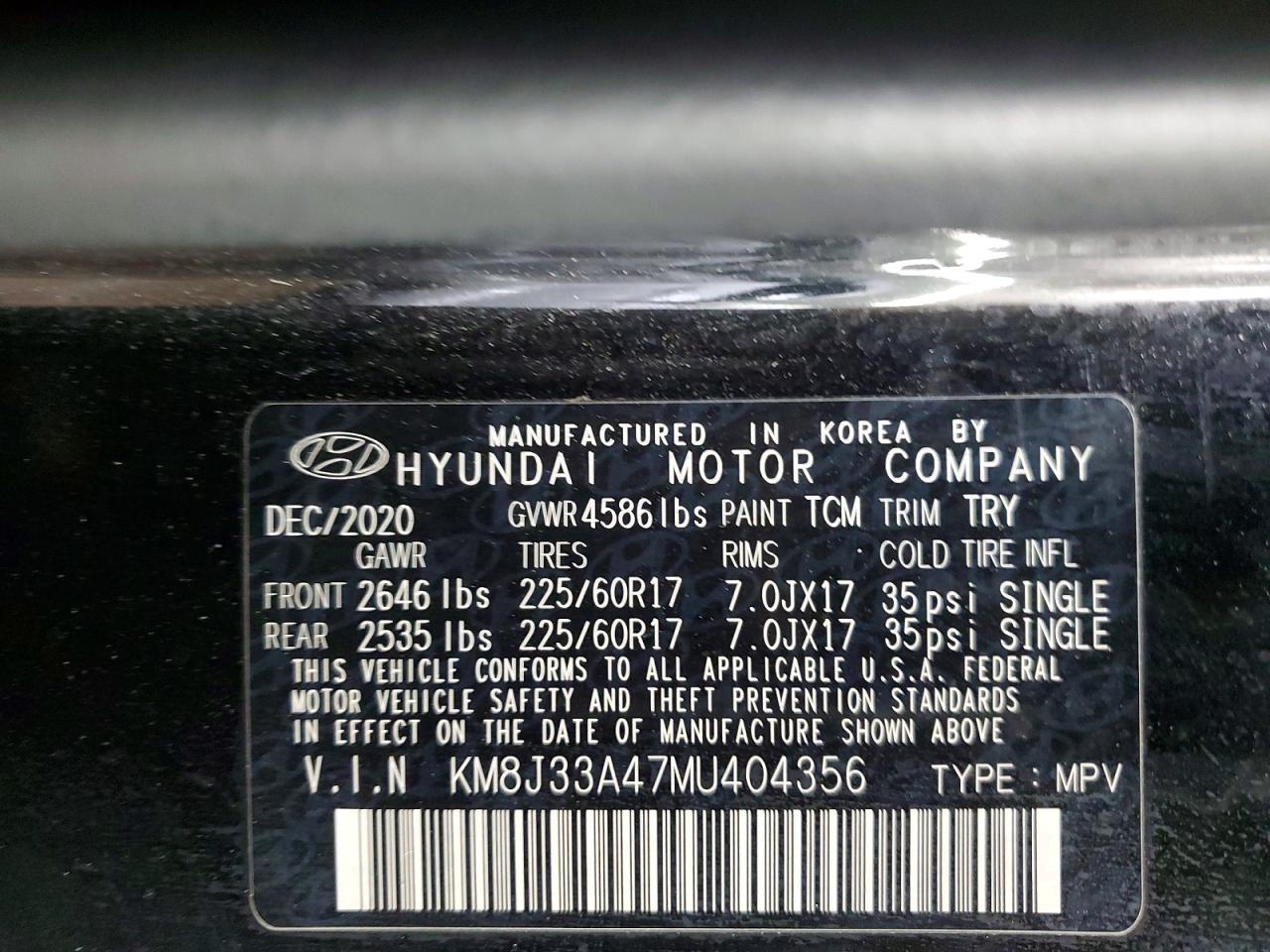 2021 Hyundai Tucson Value