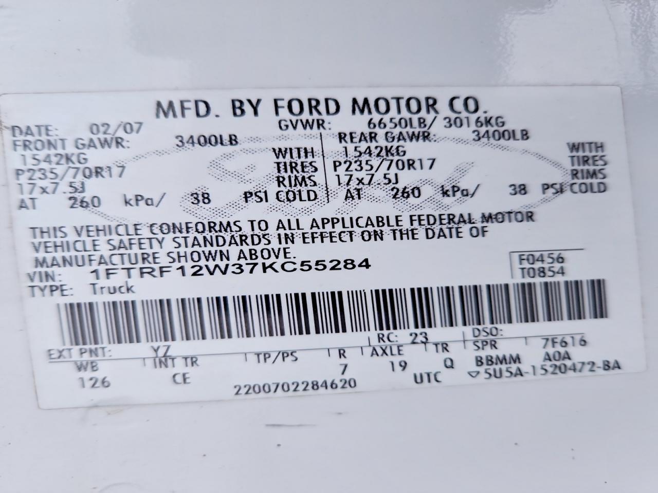 2007 Ford F150
