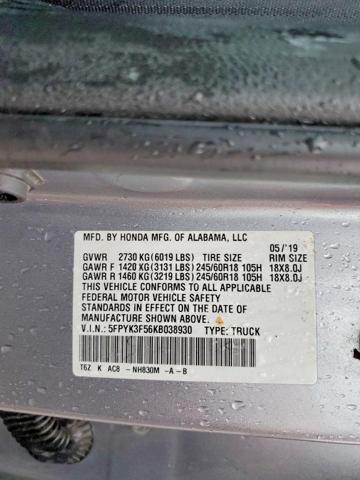 2019 Honda Ridgeline RTL