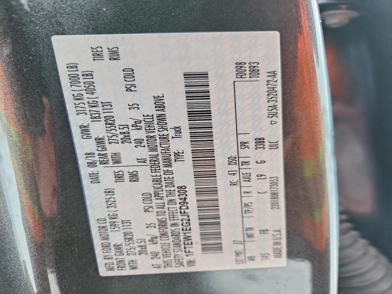 2018 Ford F150 Supercrew