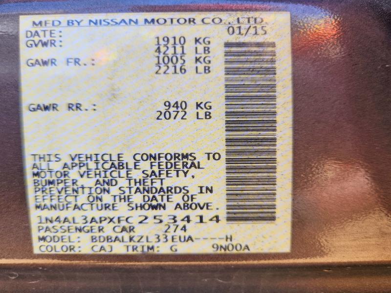 2015 Nissan Altima 2.5 sv