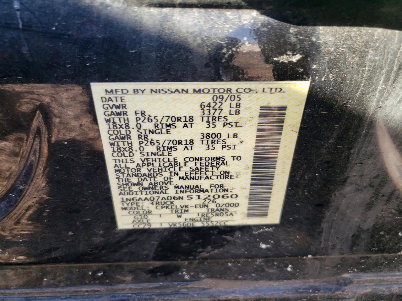 2006 Nissan Titan XE