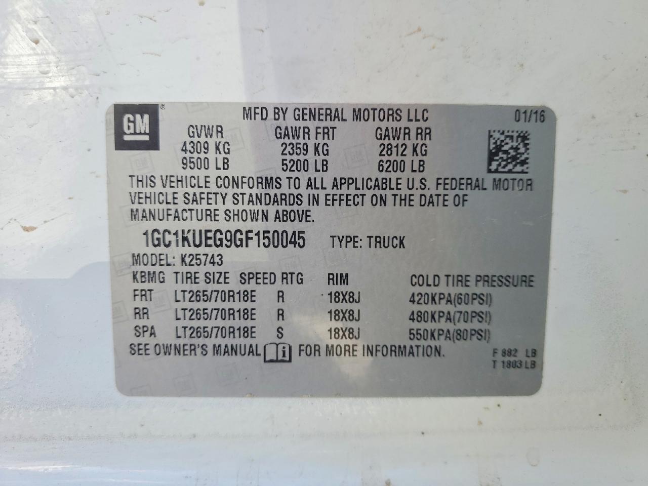 2016 Chevrolet Silverado K2500 Heavy Duty