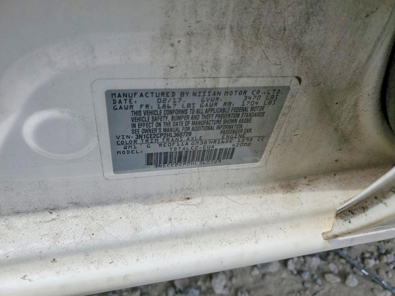 2017 Nissan Versa Note s Plus