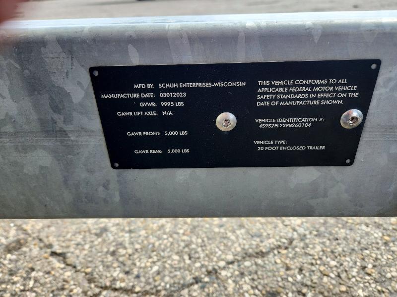 2023 Schuh Shop Enclosed Cargo Trailer