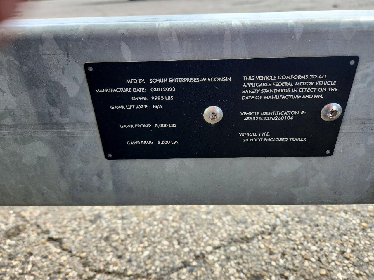 2023 Schuh Shop Enclosed Cargo Trailer