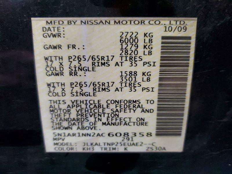 2010 Nissan Pathfinder s FE+