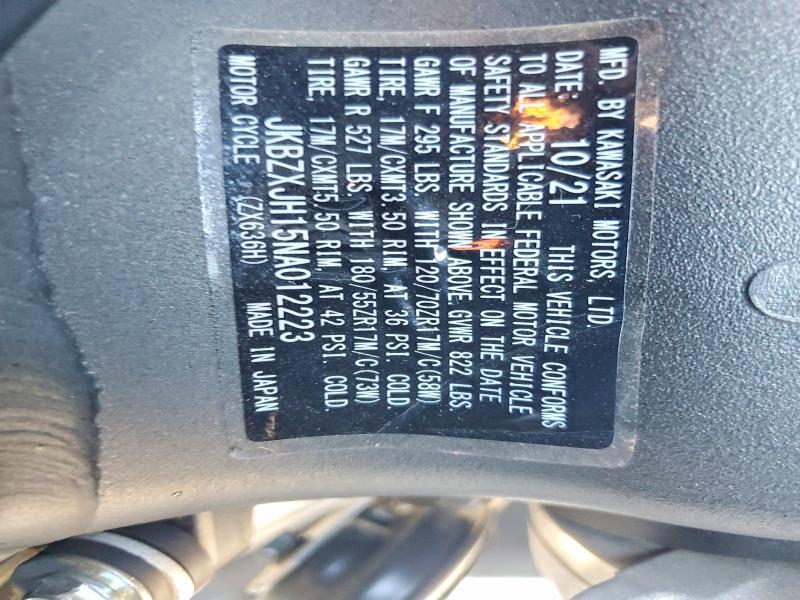 2022 Kawasaki ZX636 K