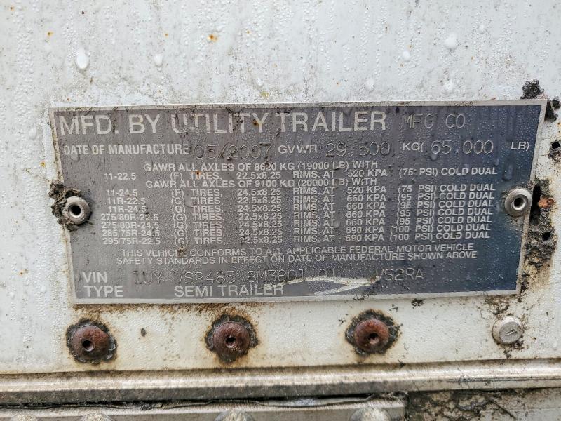 2008 Utility VS2RA Refrigerated Van Trailer