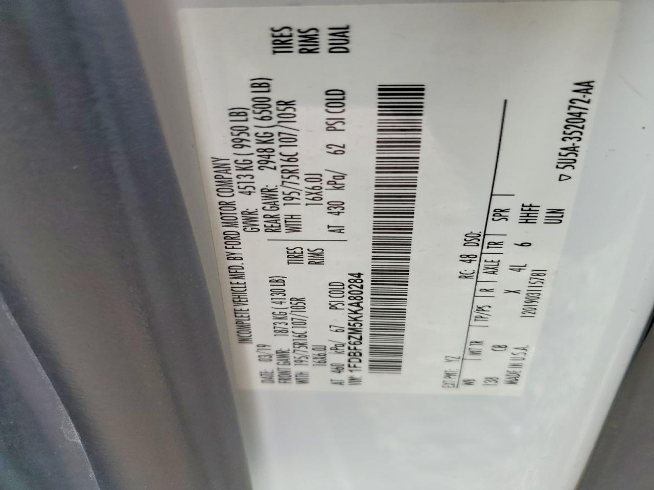 2019 Ford Transit T-350 HD