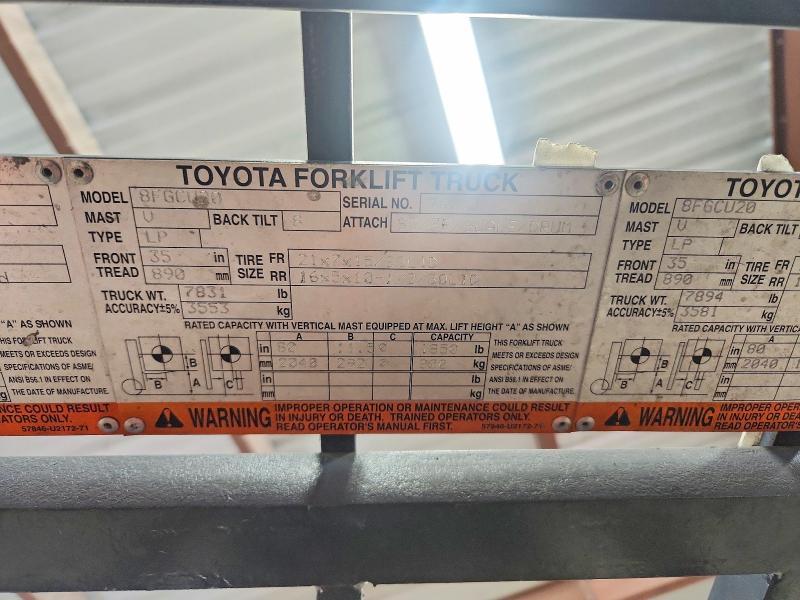 2015 Toyt Forklift