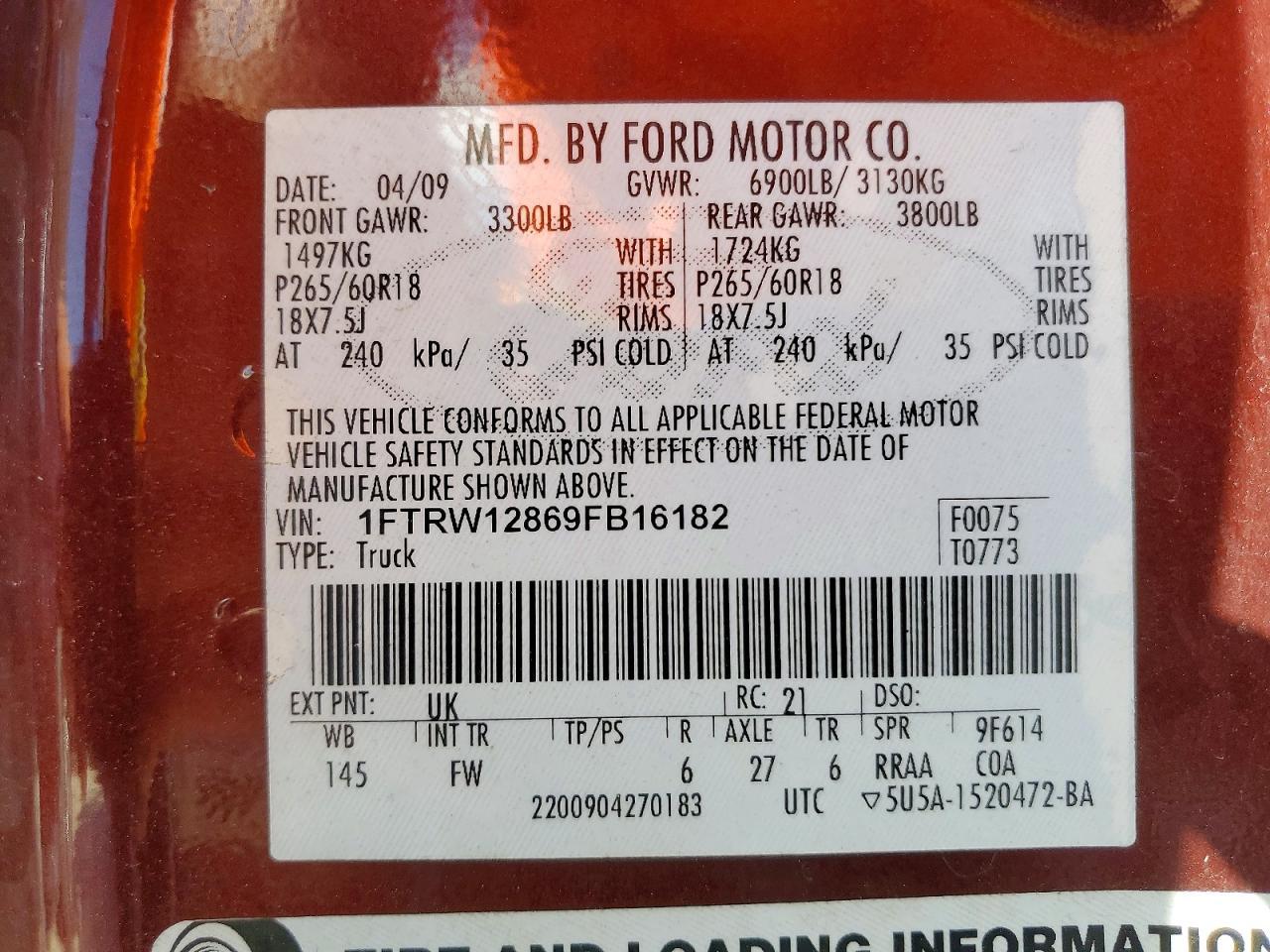 2009 Ford F150 Supercrew