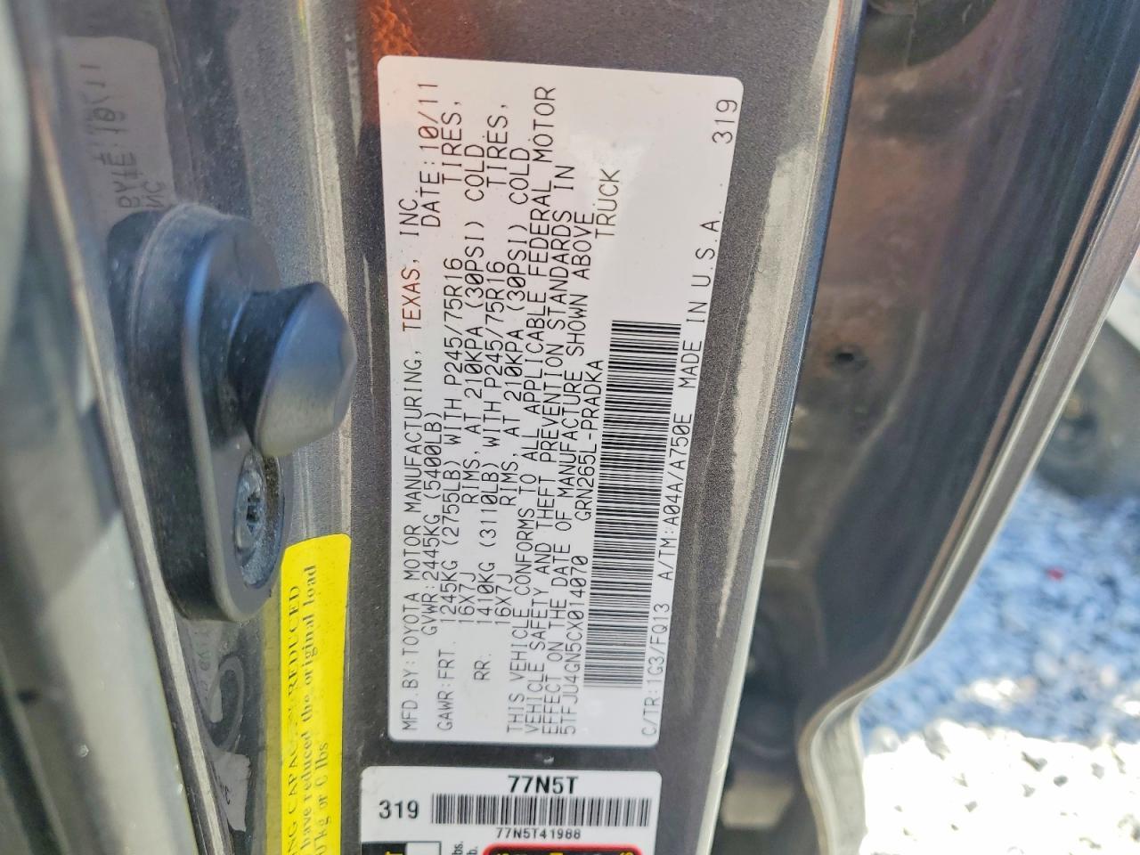 2012 Toyota Tacoma Prerunner V6
