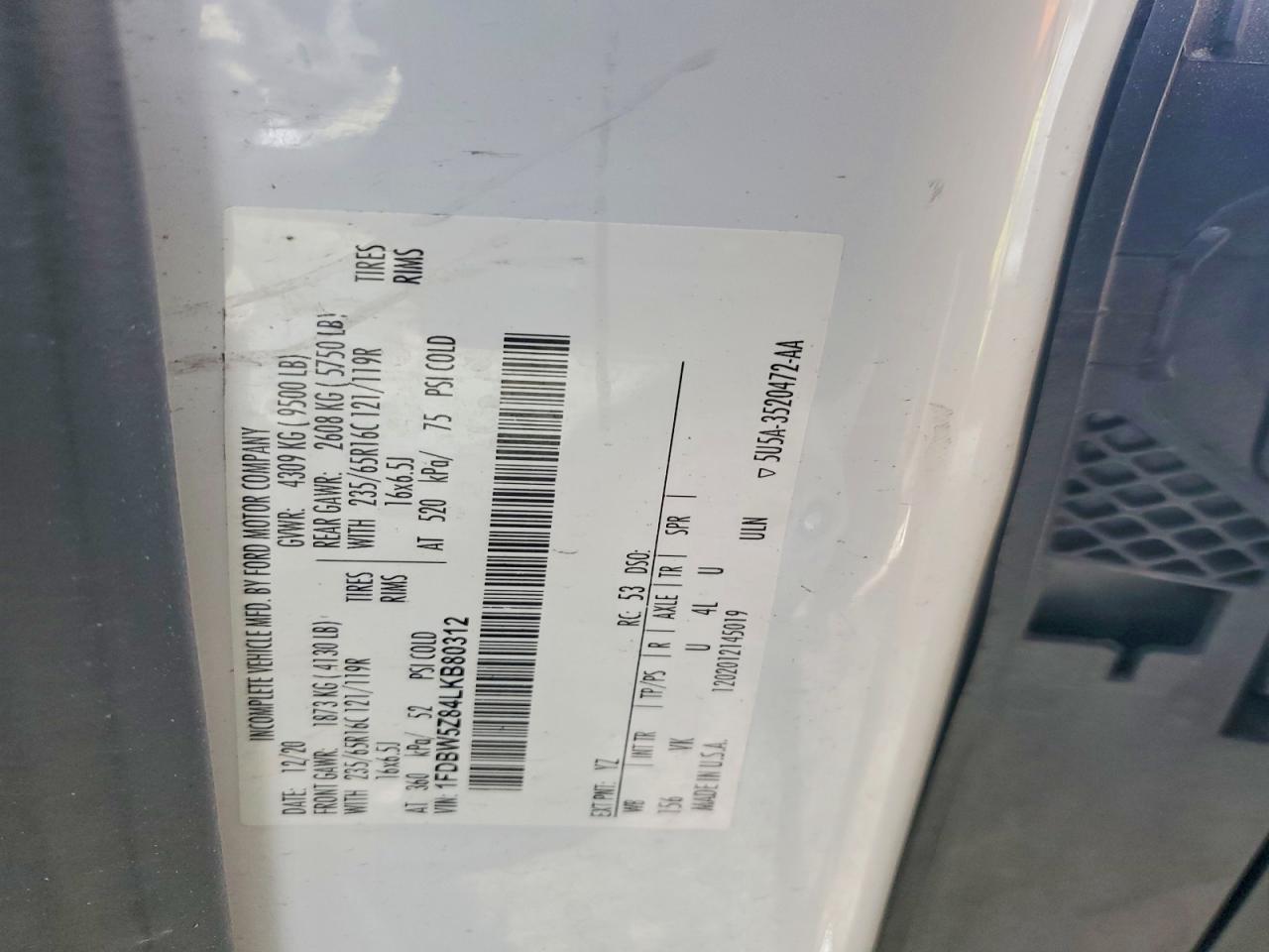 2020 Ford Transit Delivery Truck