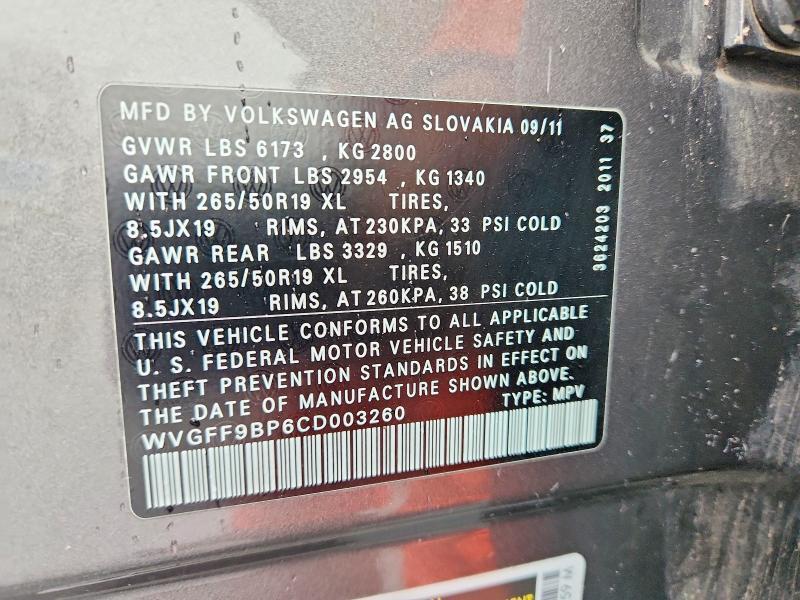 2012 Volkswagen Touareg V6