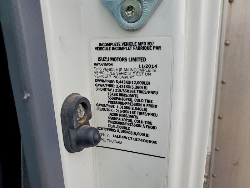 2014 Isuzu NPR BOX Truck