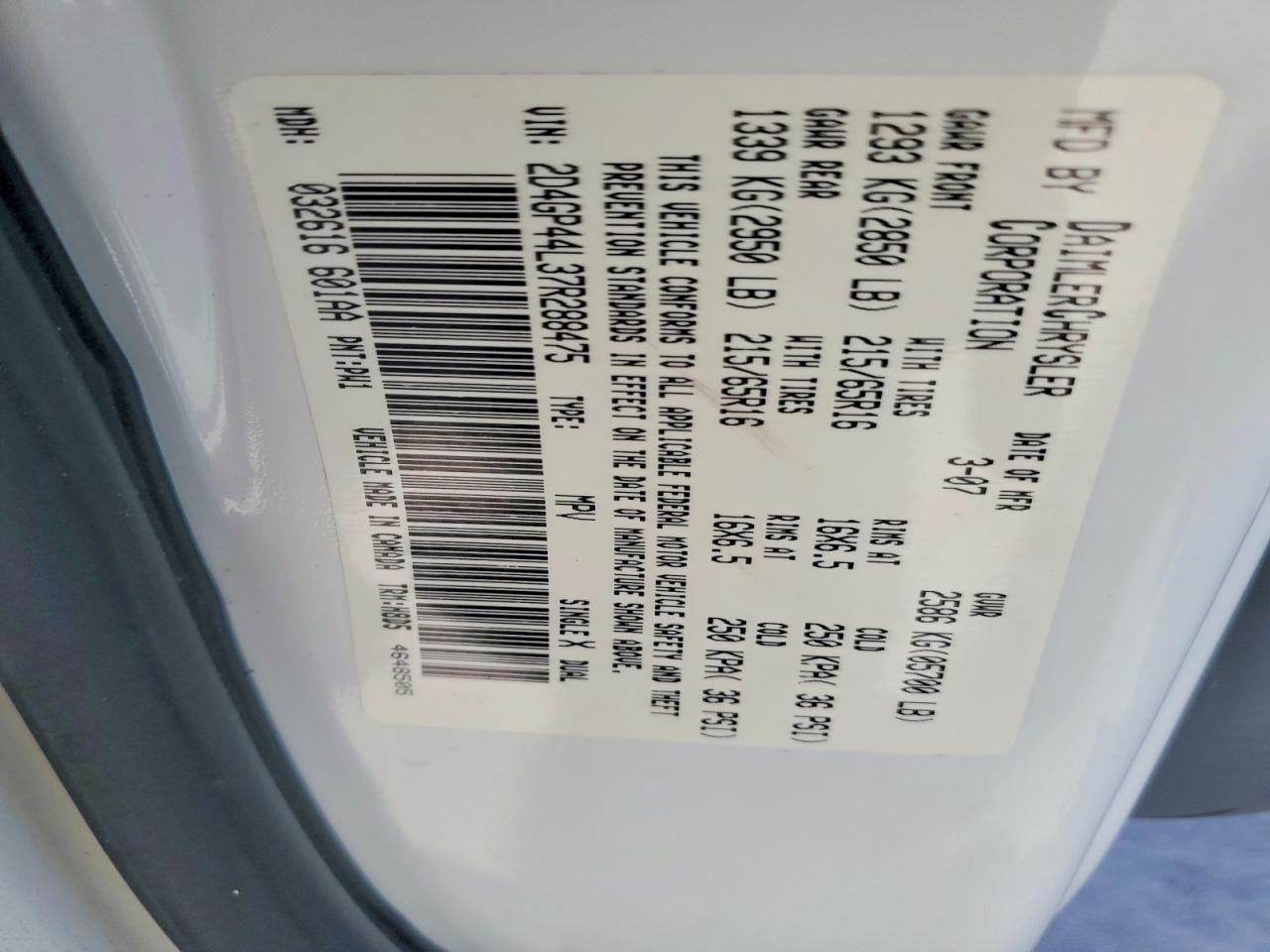 2007 Dodge Grand Caravan sxt