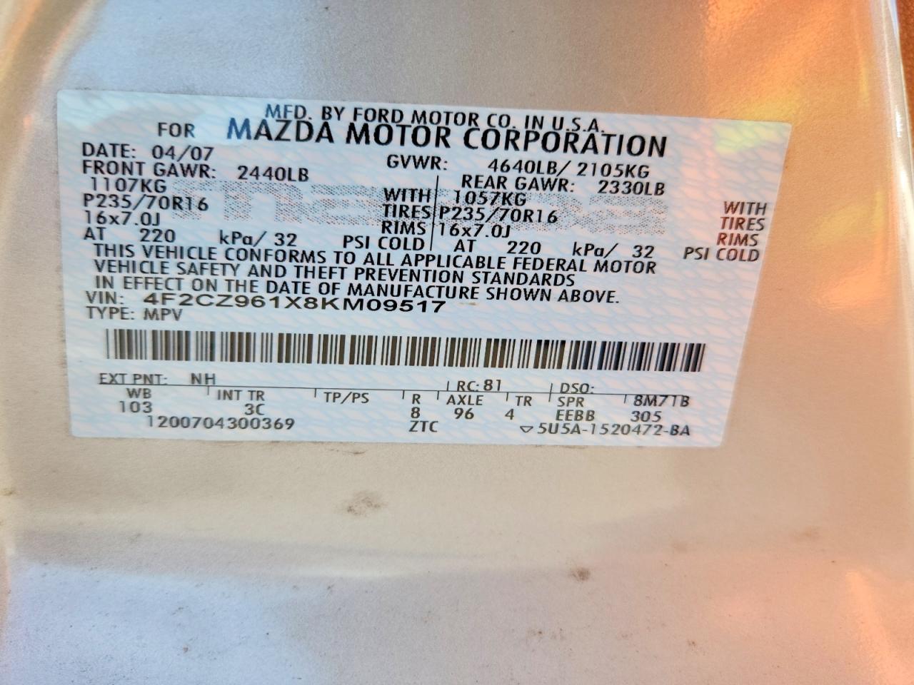 2008 Mazd Tribute