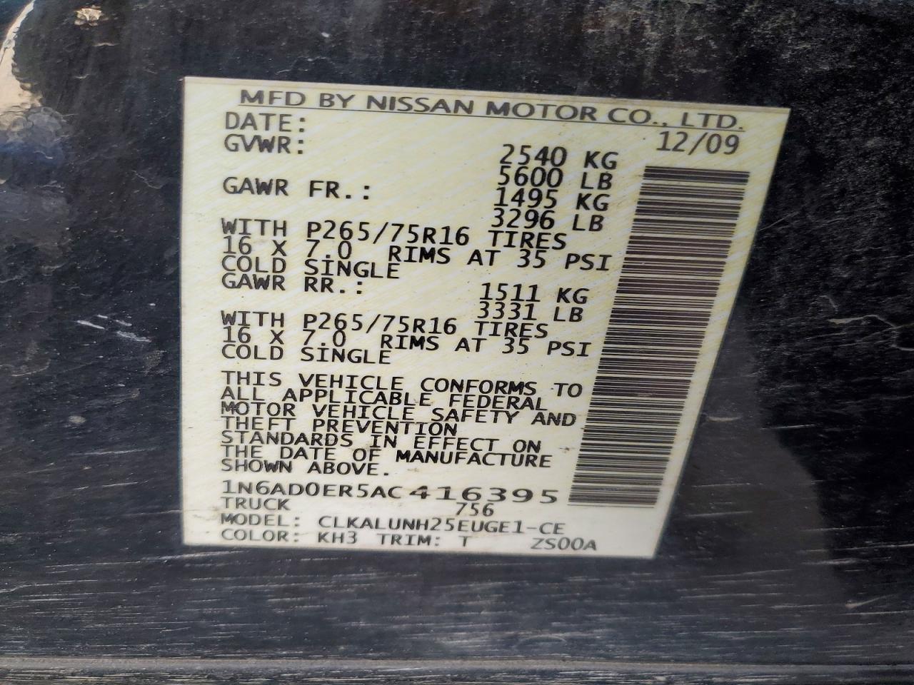 2010 Nissan Frontier SE V6