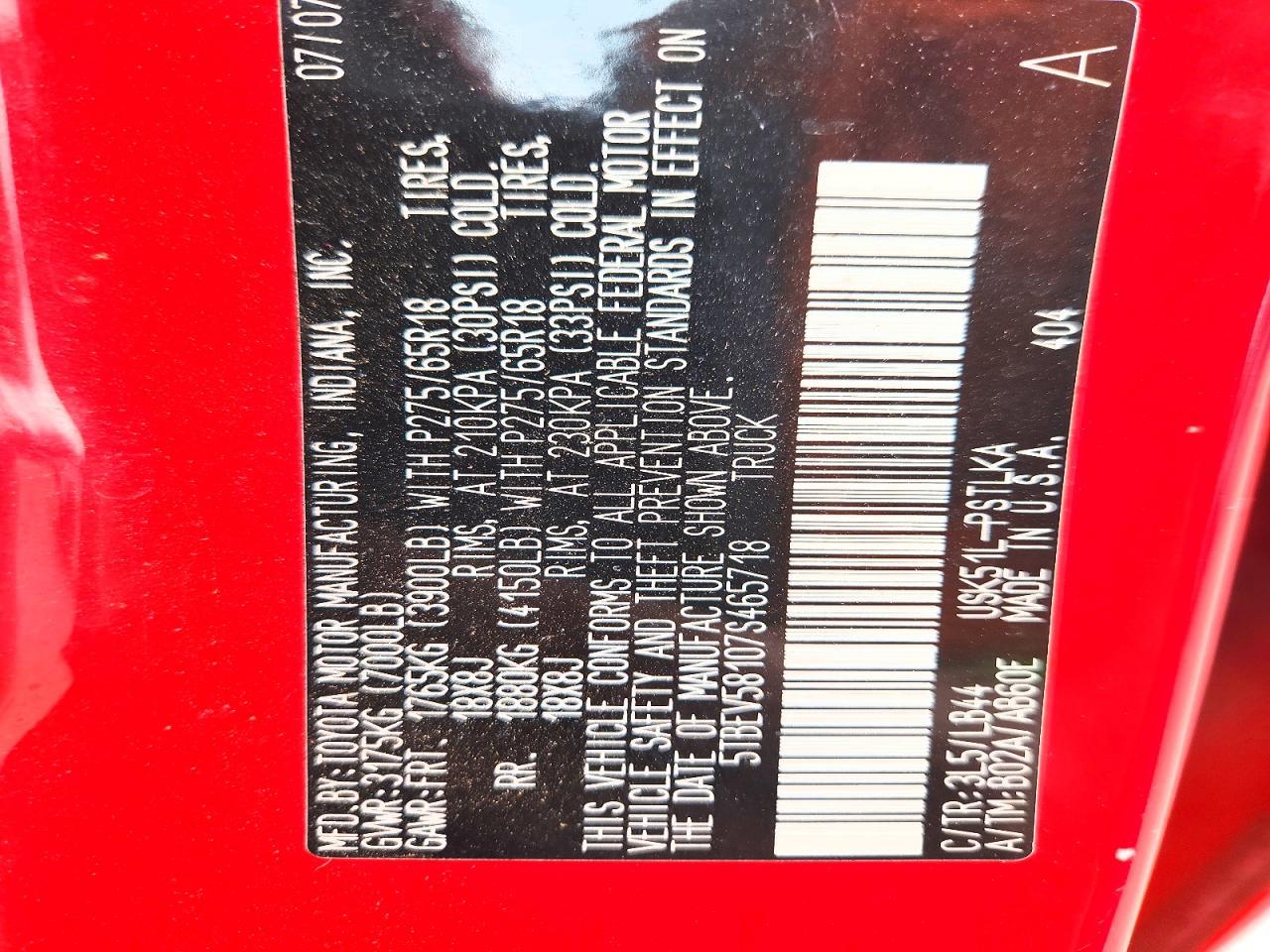 2007 Toyota Tundra Limited