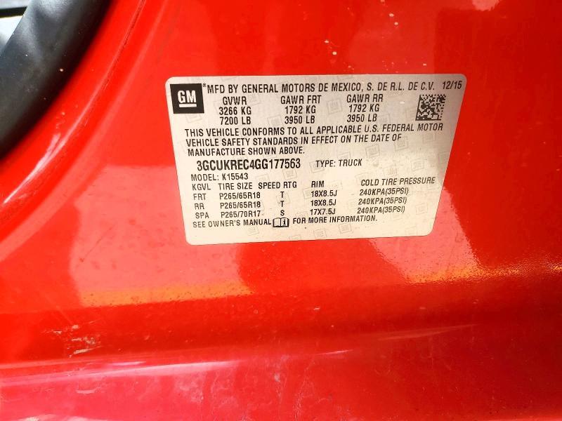 2016 Chevrolet Silverado K1500 LT