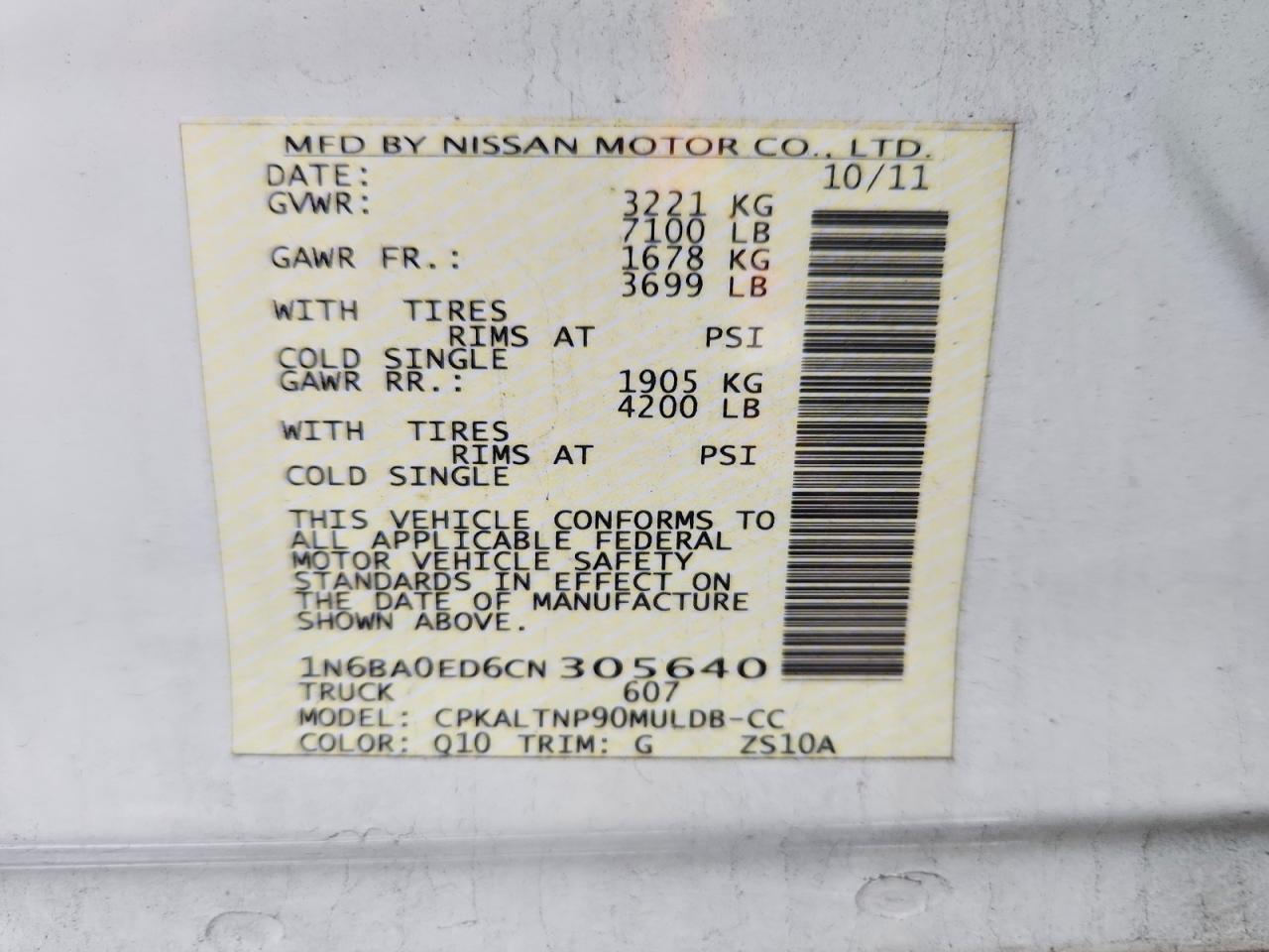 2012 Nissan Titan SV