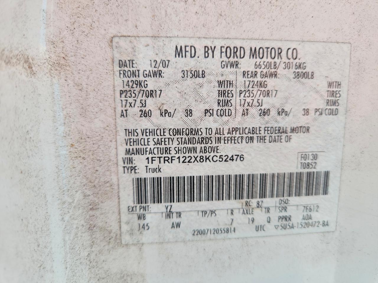 2008 Ford F150