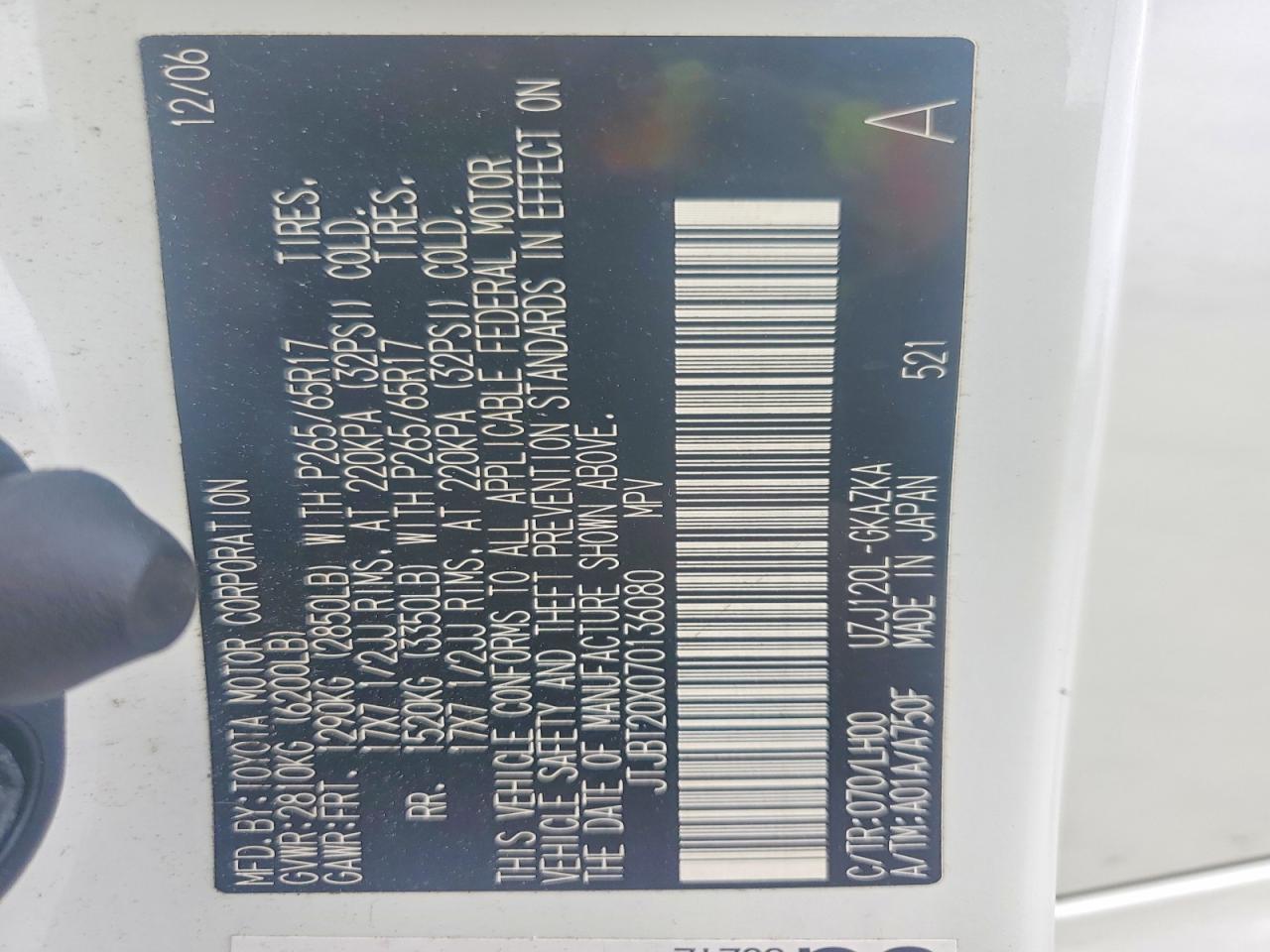 2007 Lexus Gx 470 Base