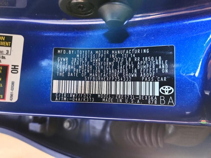 2015 Toyota Corolla s Plus