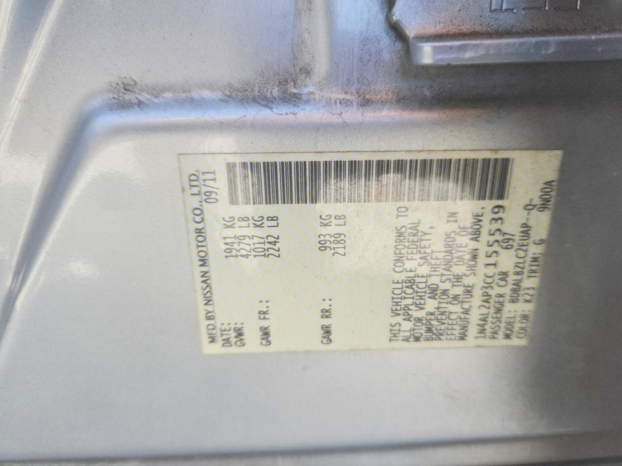 2012 Nissan Altima 2.5