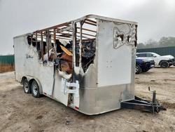 Salvage trucks for sale at Harleyville, SC auction: 2024 Arising Industries 8.516VTDW Enclosed Cargo Trailer