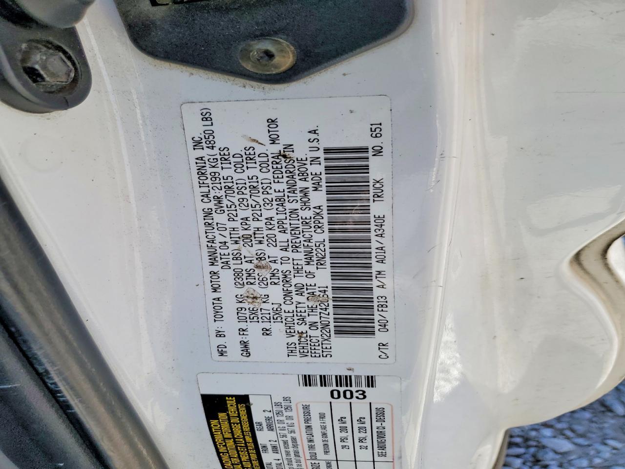 2007 Toyota Tacoma Base