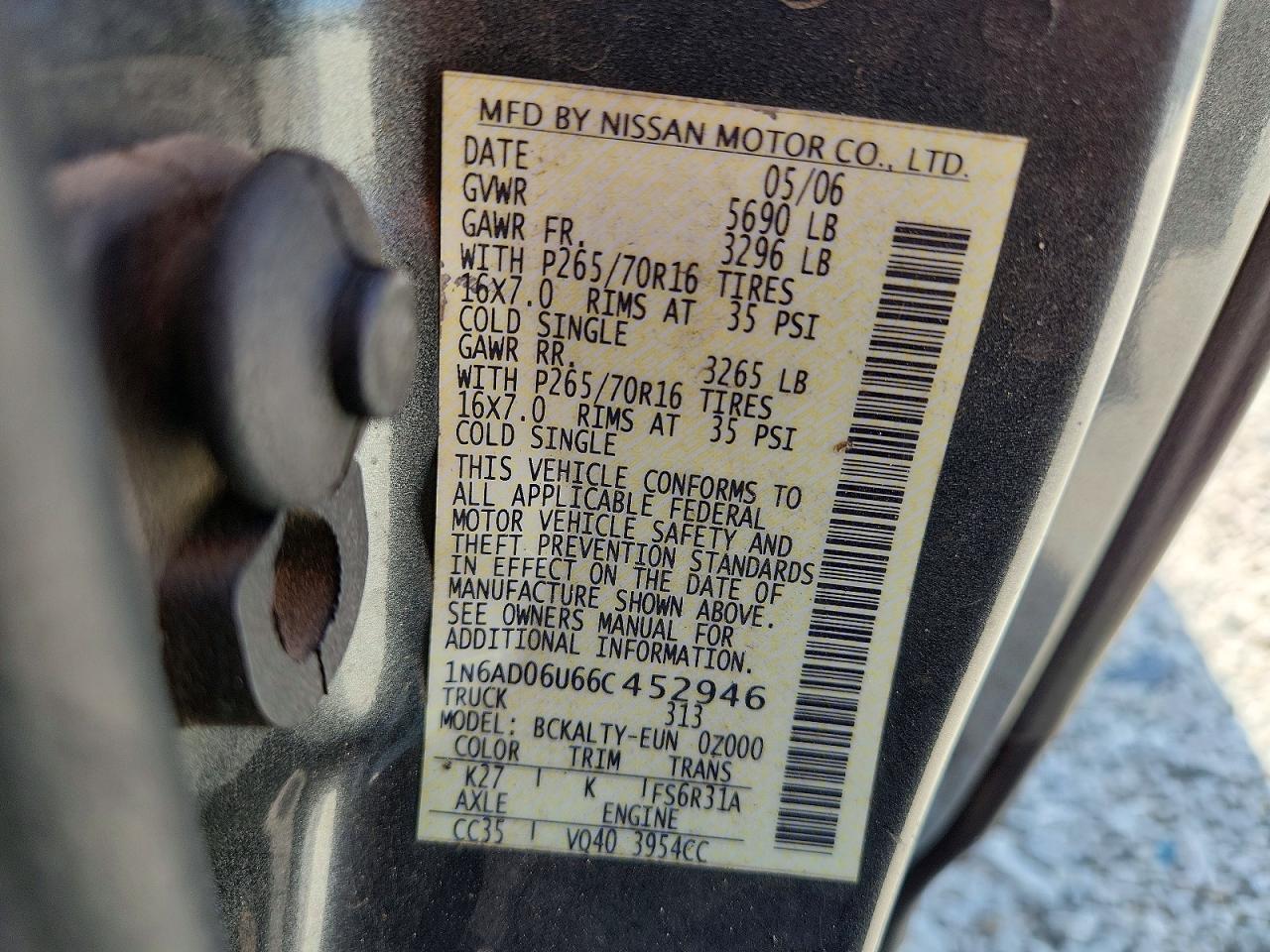 2006 Nissan Frontier SE