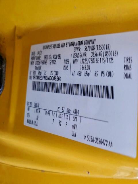 2022 Ford E350 BOX Truck