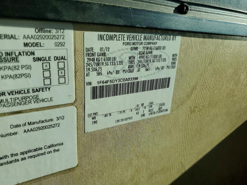 2012 EVO 2012 Ford F53 RV