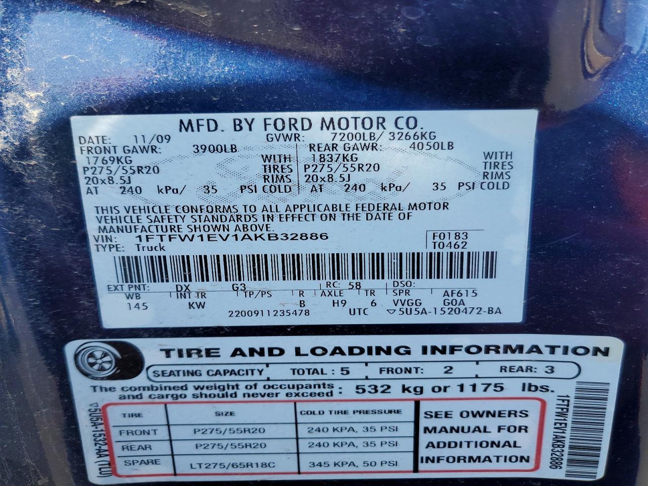 2010 Ford F150 Supercrew