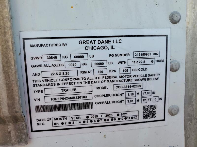 2021 Great Dane Ccc-3314-02099 dry van Trailer