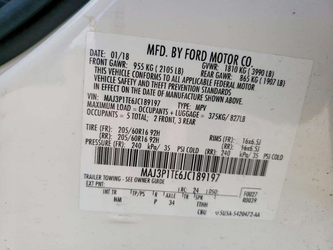 2018 Ford Ecosport se